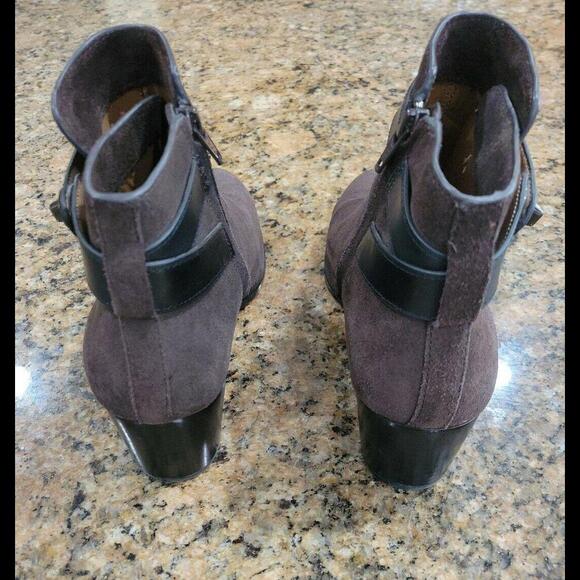 Coach Patricia Suede Bootie Womens Shoes 10B Dark Brown Zip Ankle Boots A00236 - Picture 6 of 12